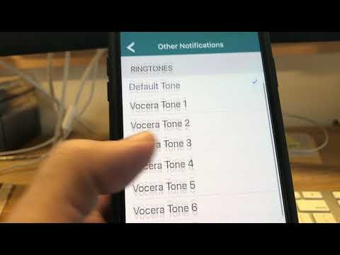 Changing the ringtone on your Vocera app