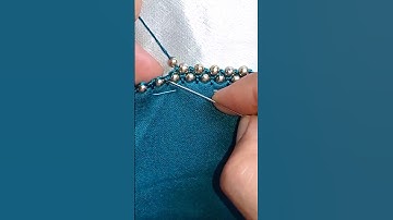 How to Pico with pearls at home by hand 🪡#shorts#shortsfeed