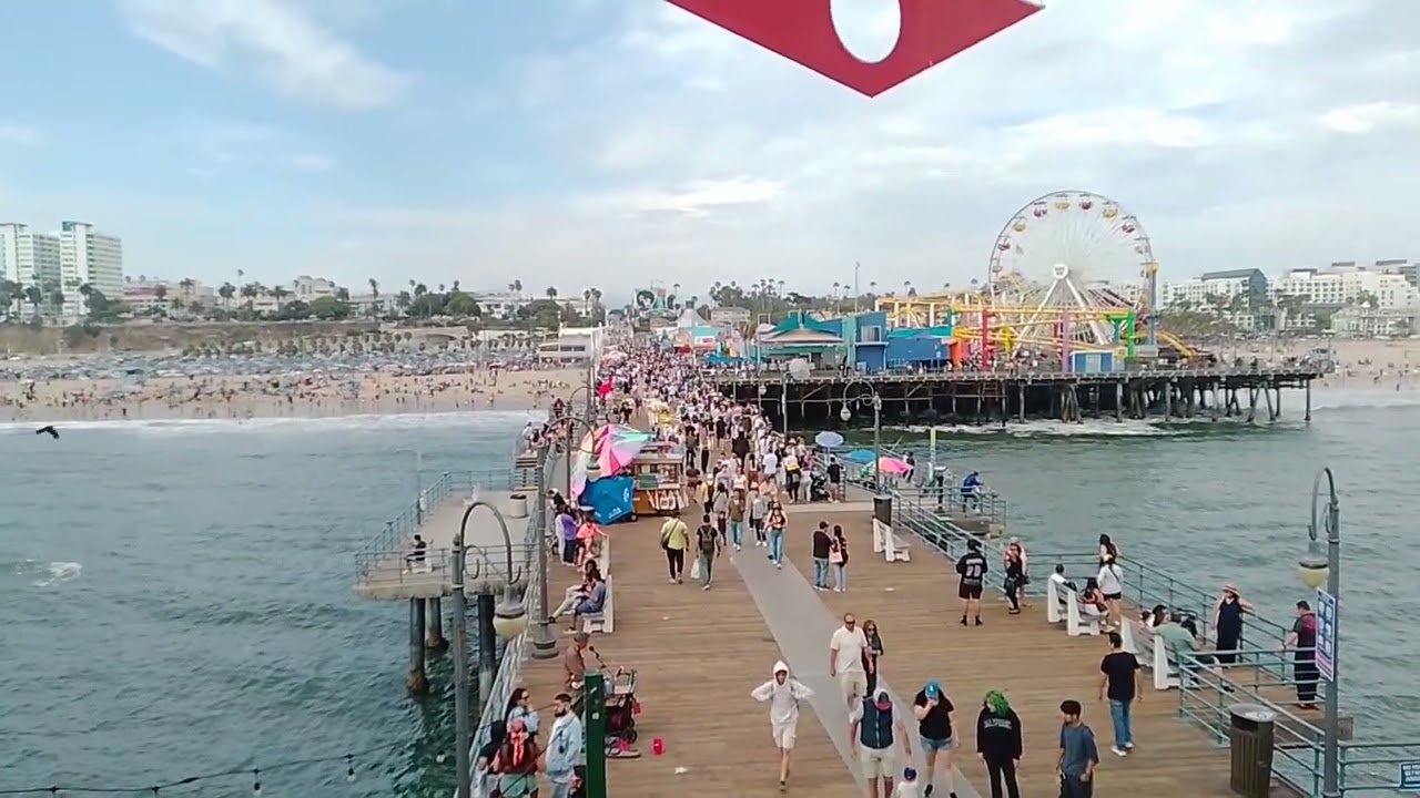 Santa Monica Pier view from Marisol Restaurant