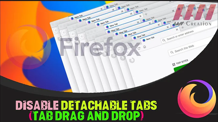 How To Disable Detachable Tabs in Firefox Browser (Tab Drag and Drop)