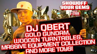 DJ QBert scratch pioneer Gold Gundam, Wooden Turntables, Studio gear and vintage toys worth money