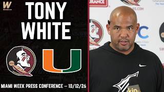 Tony White FSU Miami Press Conference 10-12-26 | FSU Football | Florida State Football | Warchant TV