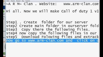 Create Call of duty 1 v1.1 online server
