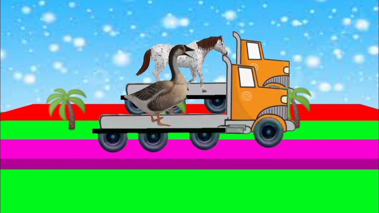 Car darving Animal horse,duck tainrossing Animal Game New - YouTube