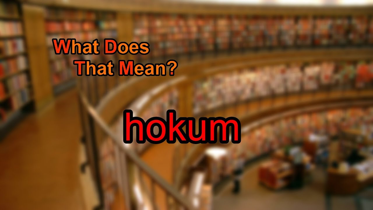 What does hokum mean? YouTube