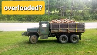 Hauling firewood in my 1971 deuce and a half