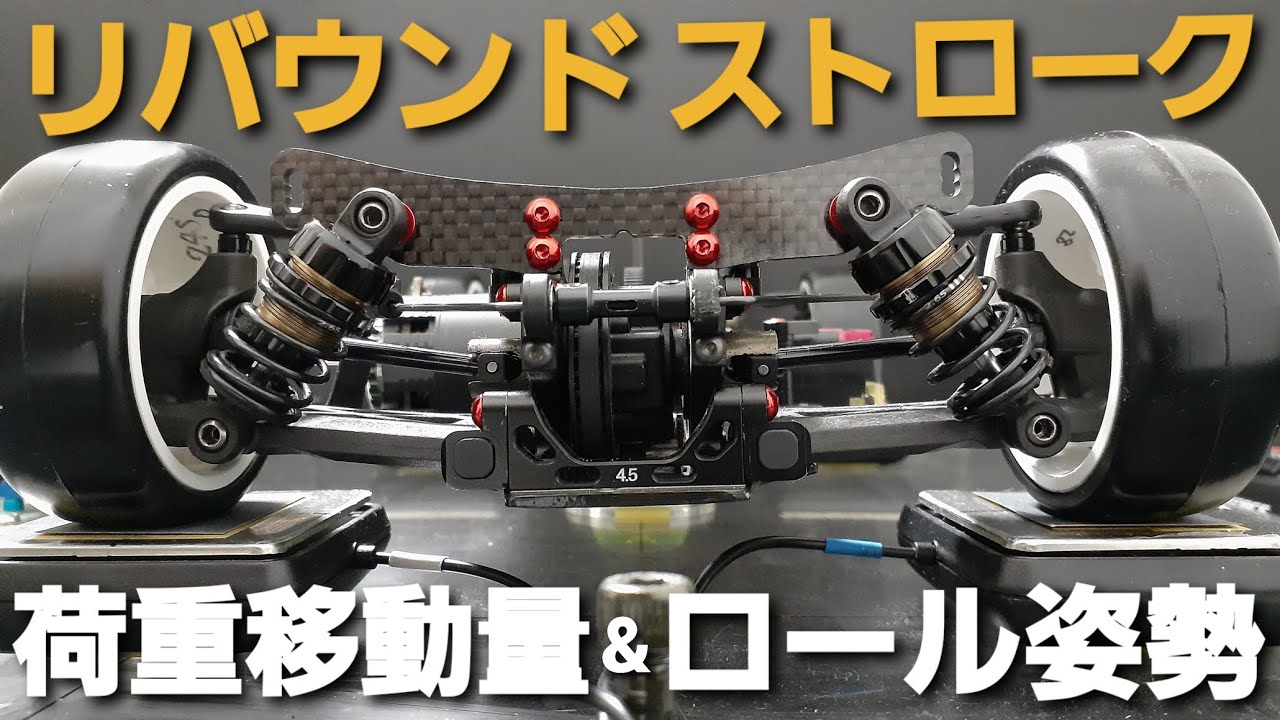 リバウンドをゼロにしたら荷重移動量とロール姿勢が大きく変化しました。