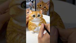 Super cute clingy orange cat.#handmade #art #diy #cute #squishy