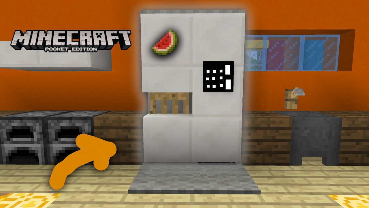 How to make a Modern Fridge-Minecraft Pocket Edition/Win10/Xbox - YouTube