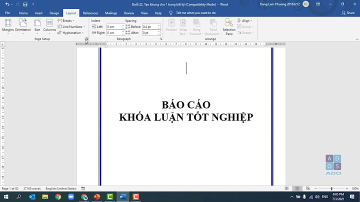 Hướng dẫn kẻ ô trang bìa trong word