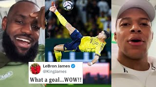 Famous Reaction On Ronaldos Stunning Bicycle Kick Goal Al Nr Vs Al Khaleej 4-1 Reaction