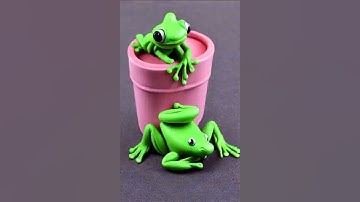 Plasticine frogs | Stable Diffusion 1.5 seed travel clip