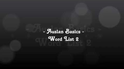 Auslan Basics - Word List #2