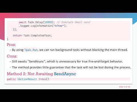 The Correct Way to Implement Fire and Forget Async Method Calls