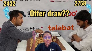 IM Nubairshah Shaikh (2432) vs India no.1 D. Gukesh | Qatar Masters 2023 | Commentary by Sagar