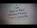 CUE! - Red or Blue? - Airblue Flower Free a cappella フリーアカペラ