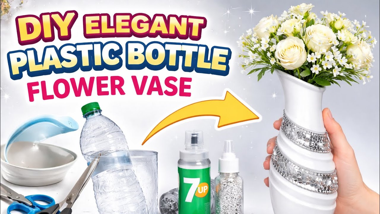 ELEGANT PLASTIC BOTTLE FLOWER BOTTLE