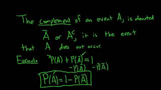 The Complement of an Event A