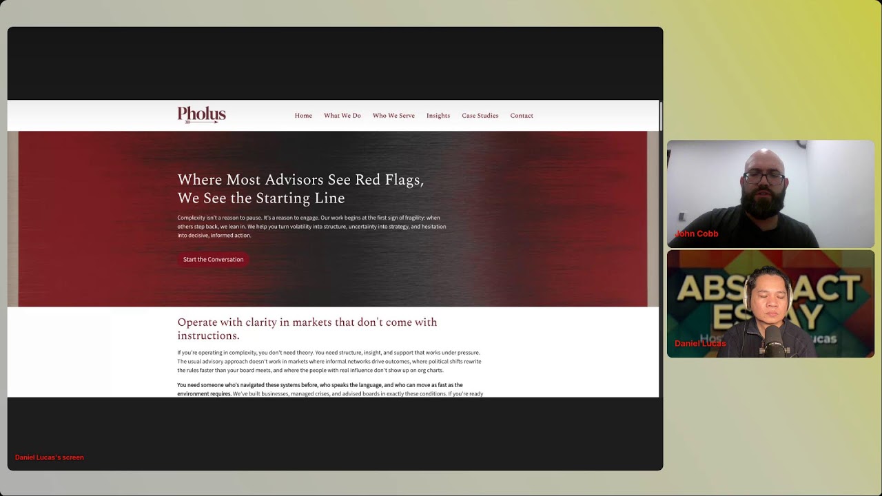 Abstract Essay in its sixth season, features John Cobb as my guest.