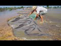 Best Catching Copper Fish & Catfish Under Clear Water - Fishing on The Road Flooded