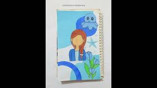 Easy Aesthetic Journal Ideas ✨ | DIY Creative Journal Setup 📓 #shorts #blue #journal #madebyme #easy