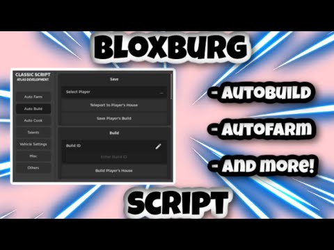 FREE] Bloxburg Script / Hack, Autobuild, Autofarm, Teleport, AND MORE