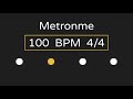 Metronome  100 bpm  44 time with accent 