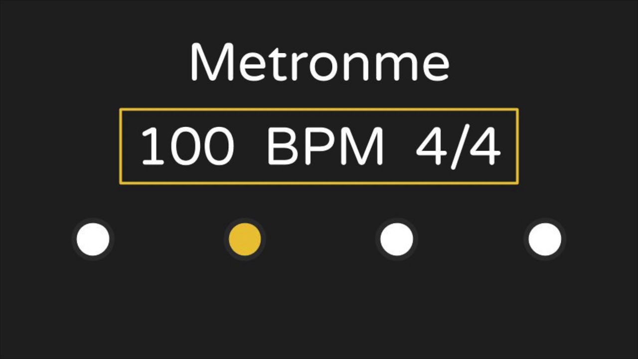 Sano Comandante Pase para saber Metronome | 100 BPM | 4/4 Time (with Accent ) - YouTube