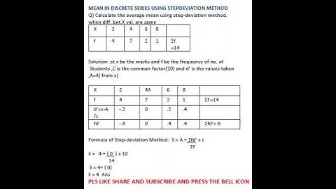 Mean||Discrete Series||Step -deviation #MathsSkillRx #shorts #statistics #maths #statistics