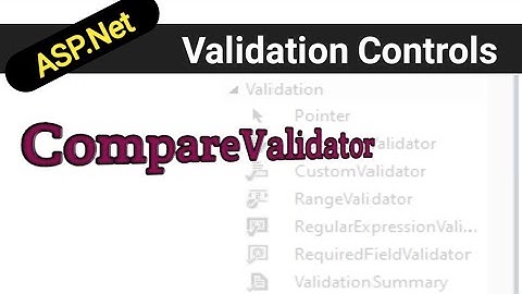 Asp.Net CompareValidator control | validation controls in asp.net | asp.net in hindi