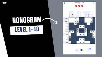 Nonogram | Puzzle Game | Paint By Number | Level 1-10