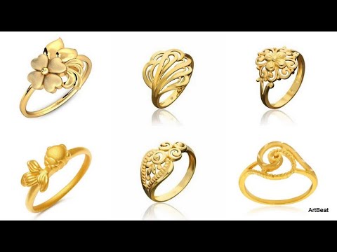 Gold Ring Designs Without Stones For Female | Latest Gold Ring Design  Collection - YouTube