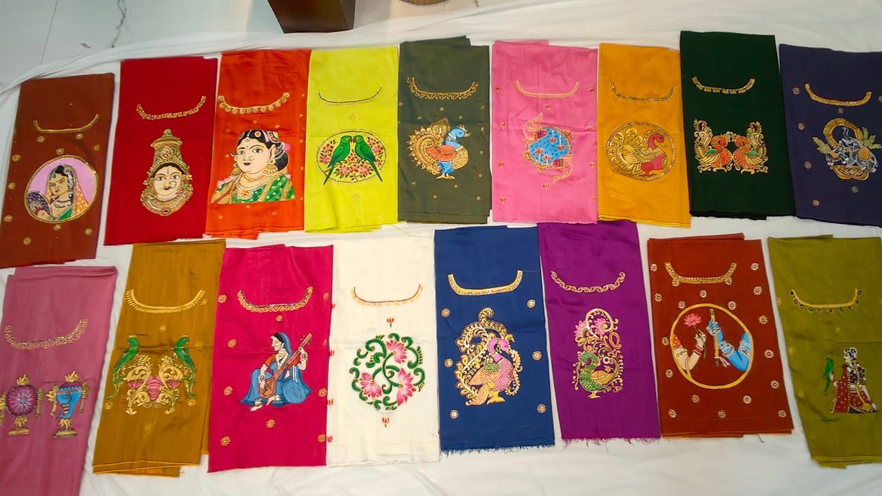 Tanjore painting blouses wholesale & Bulk Orders Accepted to order whatsapp 9701643309