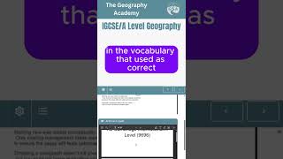 Cambridge Geography - writing tips - #alevelgeography #igcsegeography