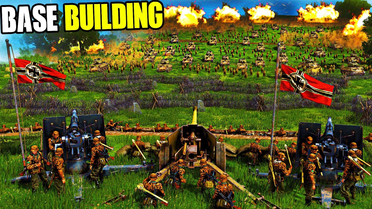 The Largest US ARMY Siege of WW2 TRENCH FORTRESS Defenses! - Gates of Hell: Base Building Mod