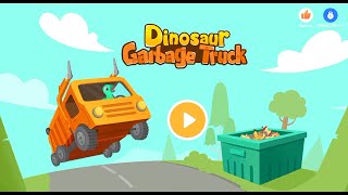 Динозаврик работает на мусоровозе/Dinosaur works on a garbage truck