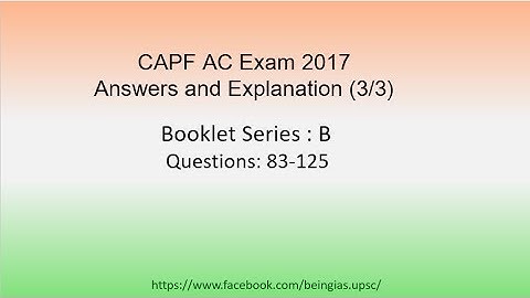 CAPF Exam: Paper 1 Answers and Explanation (3/3) l Climate change