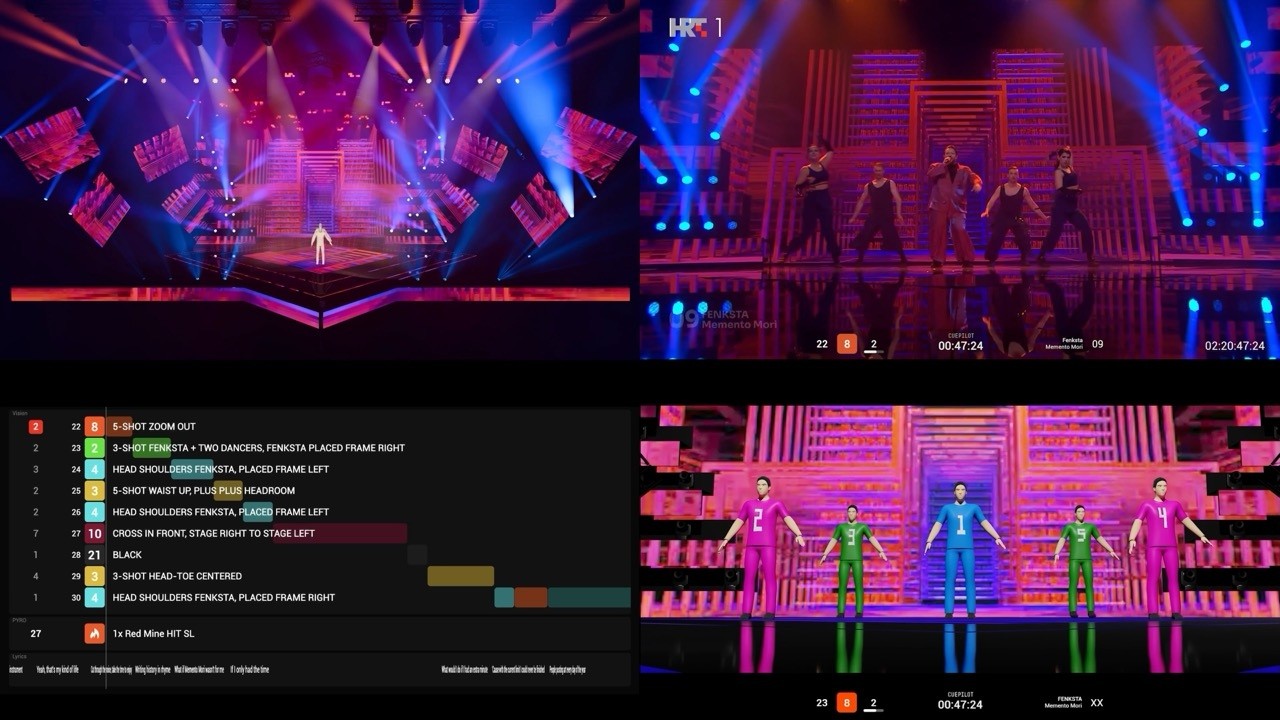 Fenksta - Memento Mori - Multiview - Previz VS Live Broadcast