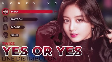 TWICE (트와이스) - YES or YES | Line Distribution