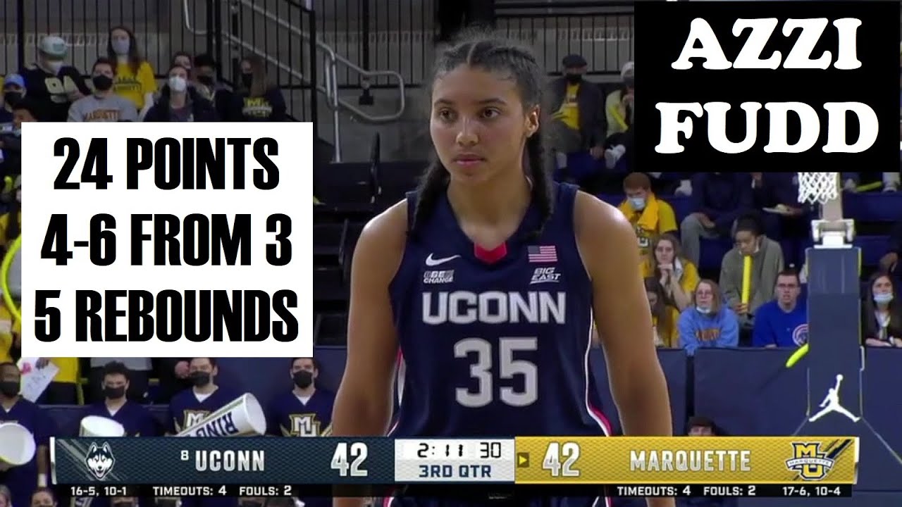 Azzi Fudd Drops 24 Points, Leads #8 UConn Huskies In Road Win Over Marquette! #GoHuskies #AzziFudd