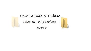 How to Hide & Unhide files in USB Flash Drive Without any software (2017-2018) !!!