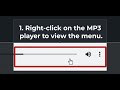 Create an audio link from an mp3 player