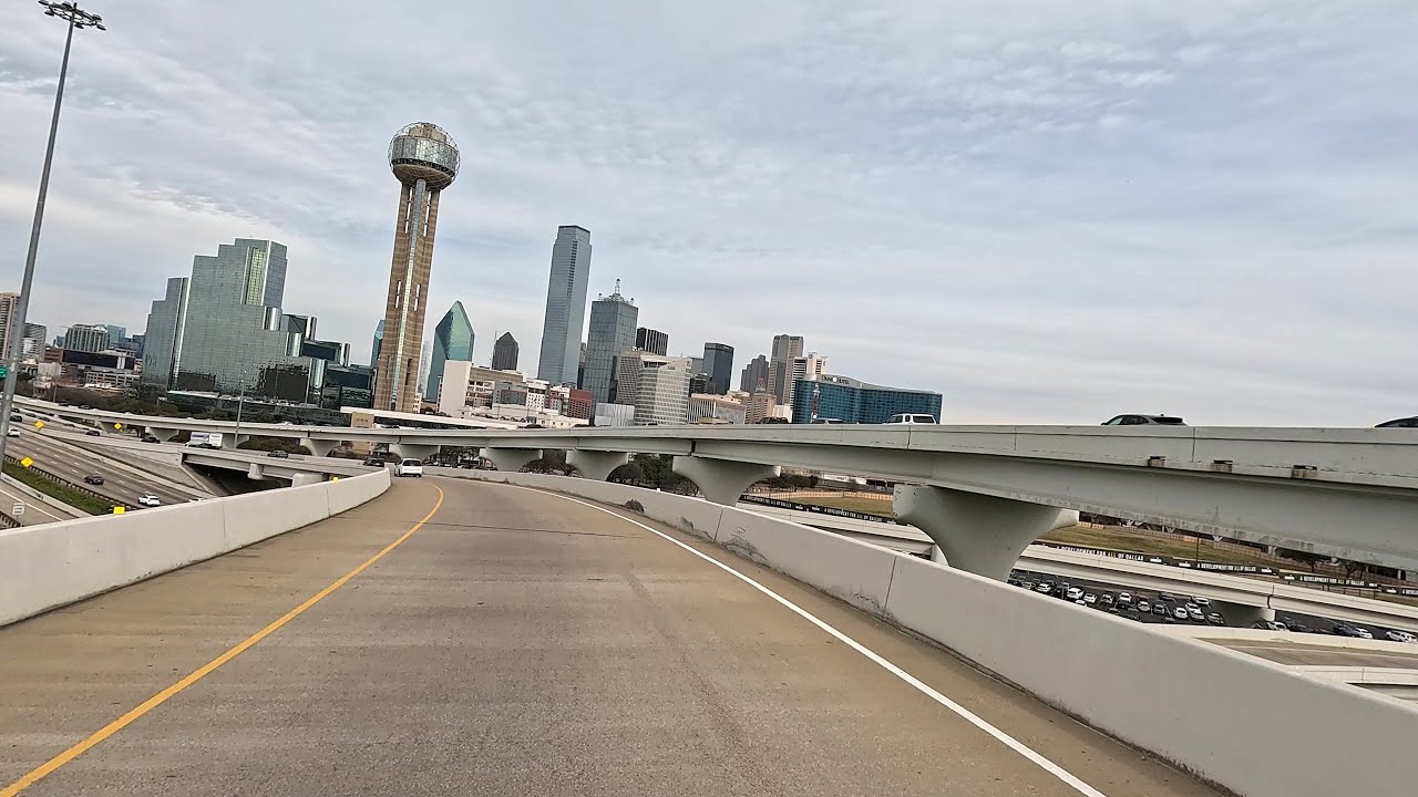 I-35E North from Downtown Dallas to I-635 East| 4K + No Windshield View