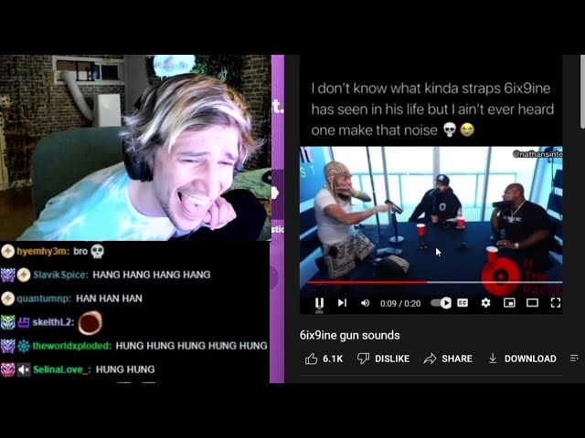 xQc reacts to 6ix9ine gun sounds