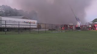 Massive fire reported at Hagan Ace Hardware in Orange Park, firefighter taken to hospital