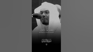 من سورة النمل بصوت ياسر الدوسري بتلاوة خاشعة تنصت له الأبدان ورائعة