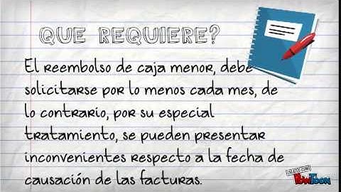 REEMBOLSO DE CAJA MENOR