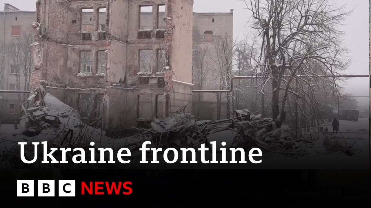 Ukraine frontline: exhaustion of war in battle-weary town | BBC News