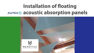 Floating acoustic ceiling panels installation