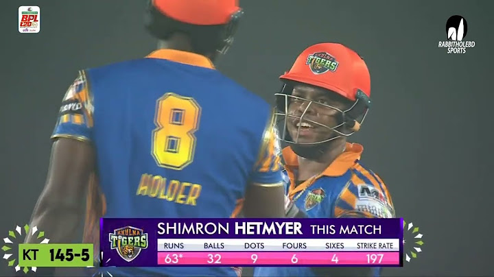 Shimron Hetmyer Smashes FOUR Boundaries in a Row / Khulna Tigers vs Chittagong Kings / 2nd Qualifier